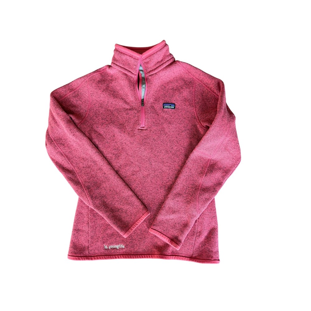 Patagonia Better Sweater Womens Small Pink 1/4 Zip Fleece Pullover Young Life - Picture 3 of 13